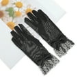 thumbnail image 5 of Unique Bargains 1 Pair Sunblock Mittens Fashion Mesh Bow Sun Block Driving Gloves for Women Black, 5 of 5