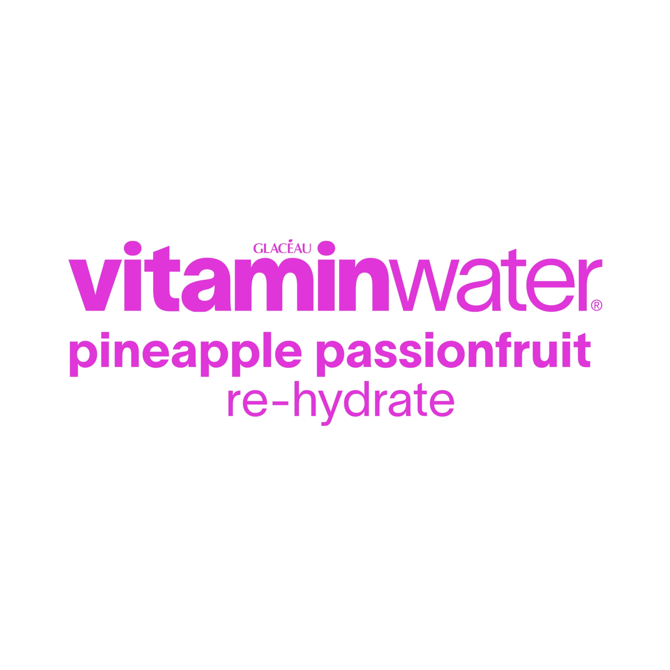 vitaminwater Re-Hydrate Zero Sugar Pineapple Passionfruit Flavored Water Beverage, 20 fl oz Bottle