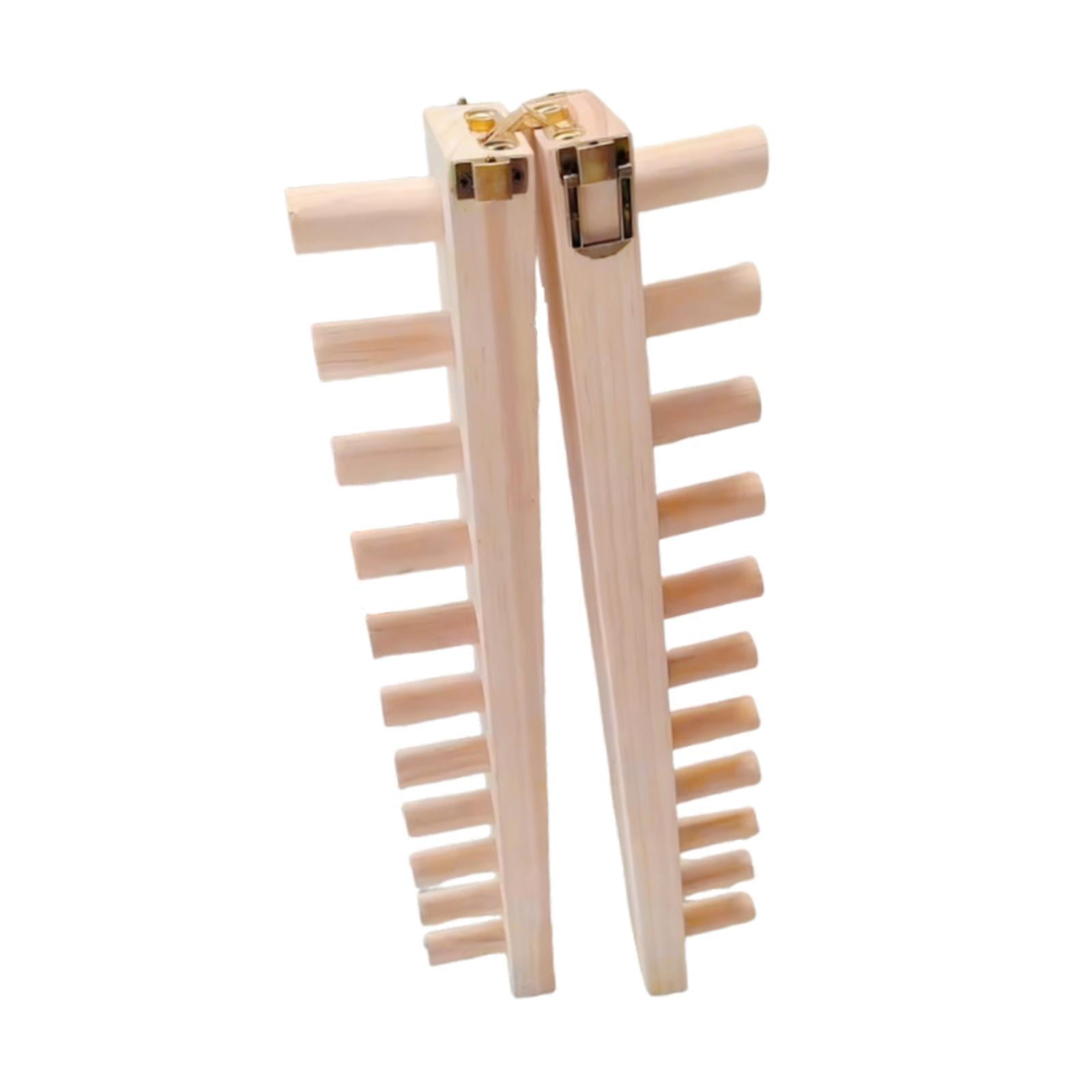 FVDPWYE Wooden Knitting Loom Easy to Assemble Two Section Foldable Yarn Weaving Tool