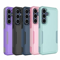 Military Grade Shockproof Samsung Galaxy S25 FE 5G 2025 Case,Dual Layer Full Body Protective Cover with Anti-Slip Grip & Raised Camera Heavy Duty Rugged Case- Green