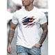 thumbnail image 1 of American Flag Print Men's Crew Neck Fashionable Short Sleeve Sports T-shirt, Comfortable And Versatile, For Summer And Spring, Athletic Style, Comfort Fit T-Shirt, As Gifts Tee For Adult, Men, Women,, 1 of 6