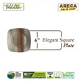 thumbnail image 2 of 6" Elegant Sqaure Desert Leaf Plate|Bio Mart Leaf Tableware|USDA, Natural, Eco-friendly, Re-usable Backyard Compostable, Disposable, Biodegradable,Wedding, BBQ, Camping Plate Pack of 10,50 or 100, 2 of 4
