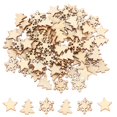 thumbnail image 1 of Adornos de madera JJUNW con forma de estrellas inacabadas de 15 mm para manualidades, 100 unidades, 1 of 7