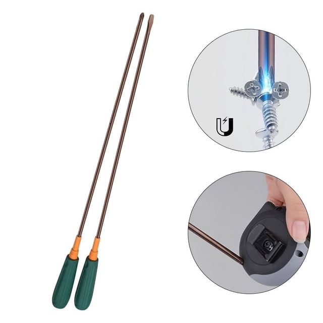 Bgsha Cross Slotted Screwdriver Strong Magnetic Extended Long Rod Screwdriver 5×300mm