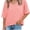 Pink, variant on ZANKLEY Womens Summer V Neck Oversized T Shirt Casual Short Sleeve Loose Fit Flowy Basic Top