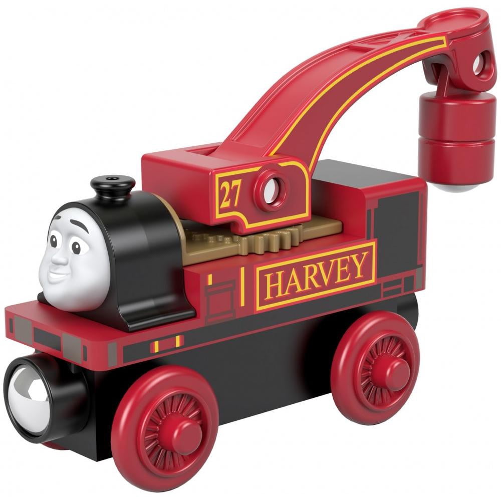 Thomas & Friends Wood Harvey Industrial Crane Engine Train Play ...