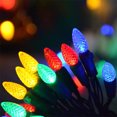 thumbnail image 3 of Guirnalda de luces LED navideñas C6 de 5 m y 10 m para exteriores, con forma de fresa, para árbol de Navidad, jardín, patio, fiesta, boda, decoración, 3 of 5