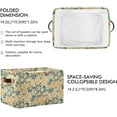 thumbnail image 2 of Coolnut Yellow Little Flowers Foldable Canvas Storage Bin, Sturdy Fabric Storage Basket with Handles, Storage Cube Box for Organizing Shelf Nursery Toy Closet 2PCS#492 Home Decor, 2 of 7