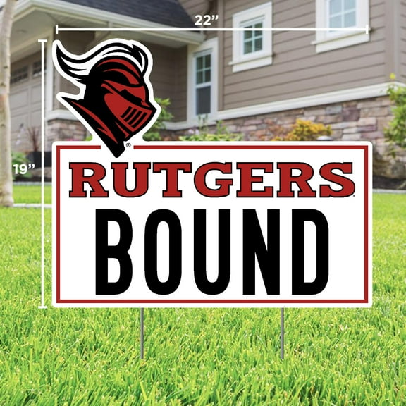 Color Shock Products University Bound Lawn Sign Compatible with Rutgers University