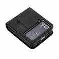 thumbnail image 3 of Jiahe Cover for Samsung Galaxy Z Flip 3, Slim Hybrid Shockproof Anti-Scratch Premium Leather Full Body Protection Cover Case, black, 3 of 4