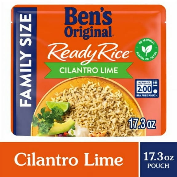 2X - Ben's Original Ready Rice Cilantro Lime Flavored Family Size Rice