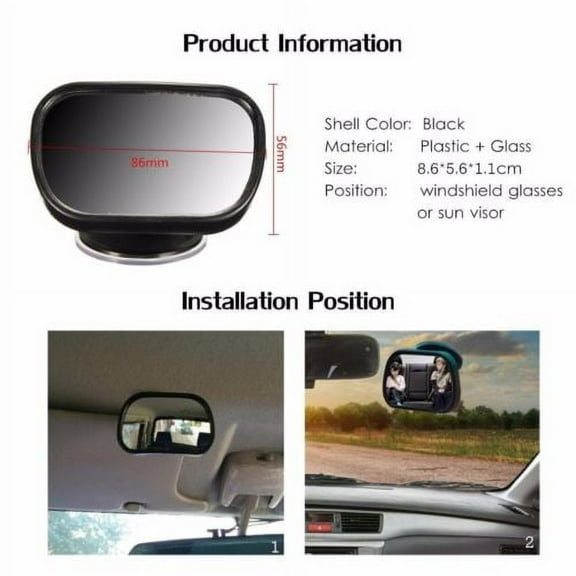 Acrylic Plastic Large Vision Surfaces Car Baby Back Seat Rear View Mirror, Safety Car Seat Mirror for Rear Facing Infant with Wide Crystal Clear View TAPDRA Spare Part