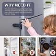thumbnail image 2 of 1 paquete de pestillo de cerradura de puerta de refrigerador, cerradura de seguridad para niños (negro), 2 of 5