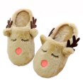 thumbnail image 1 of Pantoufles de Noël Cerf Antidérapantes Mode Mignonnes Pantoufles Animal Pantoufles Maison, 1 of 8