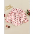 thumbnail image 2 of ZINTAOZT Baby Girls Christmas Clothes Dots Santa Bubble Romper Long Sleeve Oversized Bodysuit One Piece Fall Outfits 0-3T, 2 of 8
