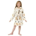 thumbnail image 6 of FORMRS Niños Bathrobe Unisex Hooded Robe Soft Plush Pajamas Sleepwear, Size 10-12T, Beige Fall Pumpkin, 6 of 7