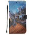 thumbnail image 1 of Compatible With Samsung Galaxy A51 4g Case Leather Flip Wallet Cover With Card Slot Holder Kickstand Pattern - Mirror Cat, 1 of 4