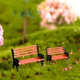 thumbnail image 5 of 2pcs Mini House Bench Miniature Fairy Garden Bench Doll House Bench Decor, 5 of 5