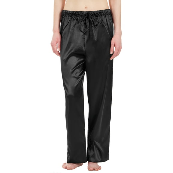 Leisureland Women's Stretch Satin Pajama Pants