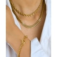 thumbnail image 5 of Women's 18K Gold Cable Chain + Rope Chain Necklace Stack Bundle, 5 of 11