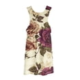 thumbnail image 4 of Uootdi Robes Tablier pour Femmes Col Rond Sans Manches Imprimé Floral Poche Robes Maxi Boho Légères Amples Robes Chasuble Cadeau, 4 of 7