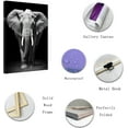 thumbnail image 5 of ZHONGYUTONG Black and White Elephant Canvas Wall Art African Forest Wildlife Pictures Prints Animals Paintings Office Wall Decor Framed (12.00" x 18.00"), 5 of 6