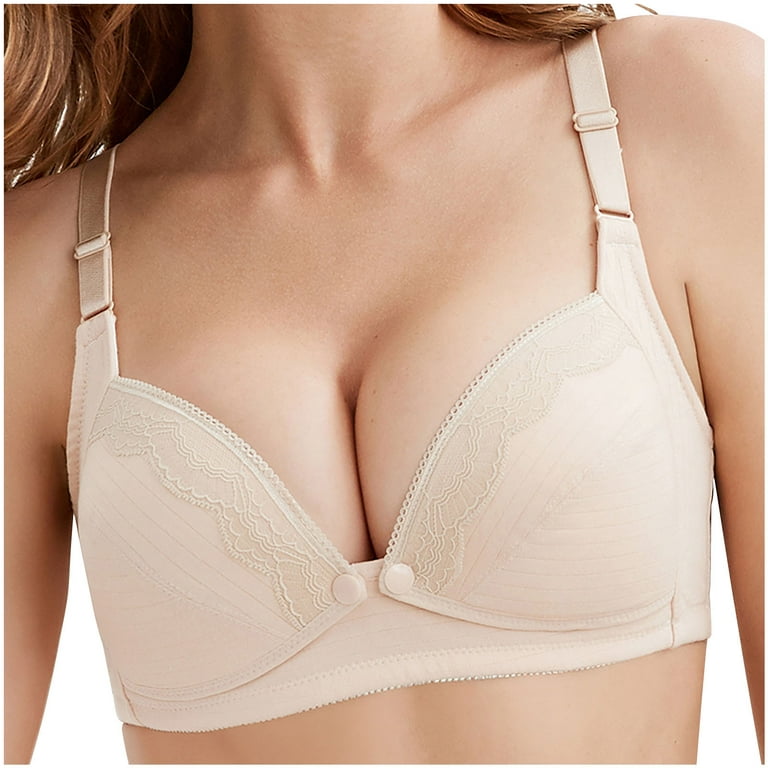 Womens Sexy Push Up Bra Comfort for Large Bust Smoothing Bras Lace Backless  Soft Everyday Wear T-Shirt Bra Black,White,Beige at  Women's Clothing  store