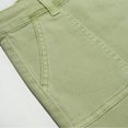 thumbnail image 4 of KIDSCOOL SPACE Girls Summer Skirt,Elastic Band Inside Soft Strechy Cotton Denim Girl Dress Shorts,Green,5-6 Years, 4 of 5