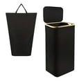 thumbnail image 1 of Grand Panier à Linge Pliable pour Chambre Universitaire Salon Noir, 1 of 7
