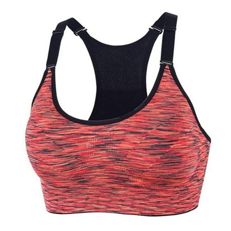 

Big Sale!!Ladies Wireless Adjustable Fitness Top Sports Bra Quick-Drying Padded Sports Bra Push Up Seamless Running Yoga Underwear