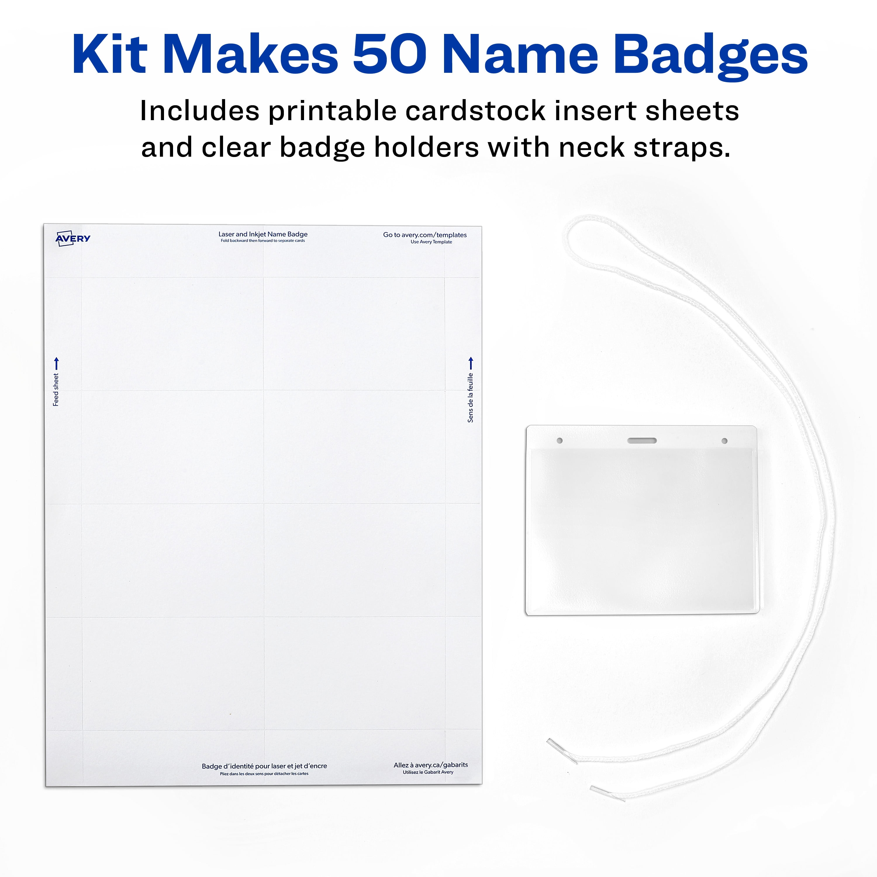 Avery Customizable Name Badges, 3