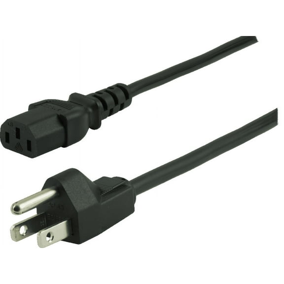 GE 10 ft AC Replacement AC Power Cord, Black, 34507