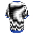 thumbnail image 6 of Conairie Womens Summer Shirts Casual Stripe Loose Short Sleeve Crew Neck T Shirts Fashion Elegant Breathable Work Tee Pullover Outfits Black L, 6 of 6