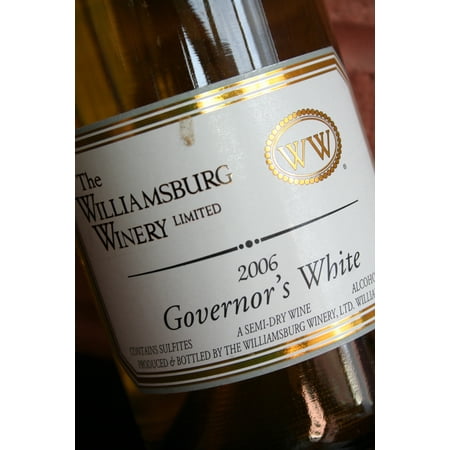 Williamsburg Governor's White Wine, 750ml Bottle