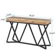 thumbnail image 2 of Yardi Yarda Farmhouse Console Table, 55" Sofa Table Wood Entryway Table, Wood & Black, 2 of 5