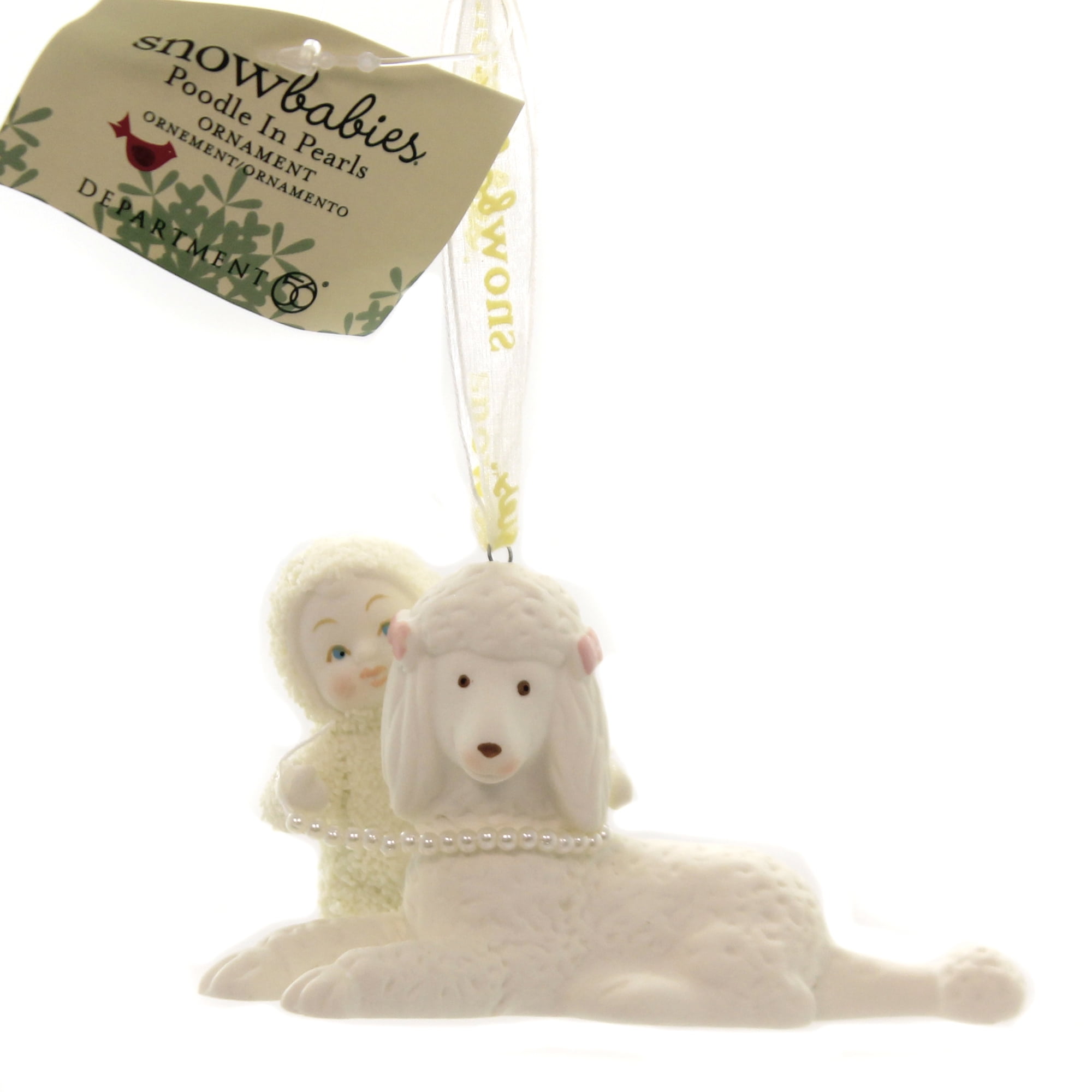 Dept 56 Snowbabies POODLE IN PEARLS ORNAMENT Porcelain Dog Best Friend 6004211 - Walmart.com