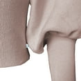 thumbnail image 3 of WEAIXIMIUNG Mode Femmes Décontracté Uni Col Haut Long Chandail à Manches Lanterne Blouse Tops, 3 of 8