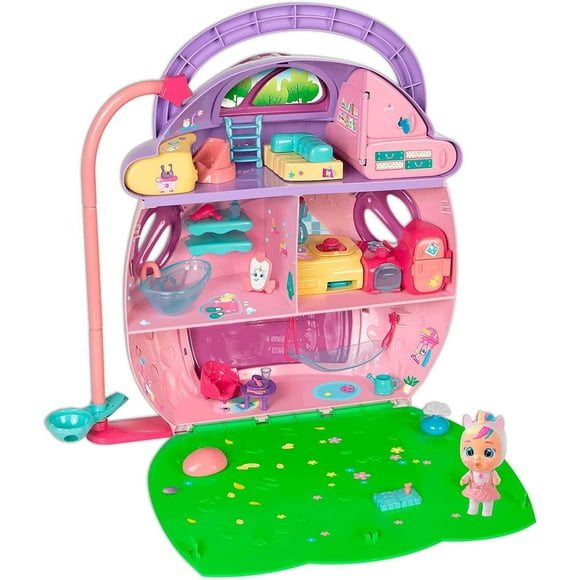Cry Babies Magic Tears Dreamy's Mega House - 3 Histoires, 25+ Accessoires, Poupée Exclusive, Lumières et Sons