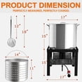 thumbnail image 2 of Pipopa 50QT Crawfish Boiler Kit, Waterproof Cover & 12-inch Skimmer, 110,000BTU Propane Burner Stove, 0-20PSIG Regulator, Aluminum Seafood Boil Pot, Crab Boil Pot with Basket, 2 of 7
