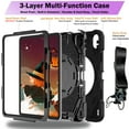 thumbnail image 4 of ELEHOLD Case for Apple iPad Air 11 (2024), Heavy Duty Shockproof Case with Pencil Holder/Stand/Hand Strap/Shoulder Belt, Rugged Protective Cover for Boys Girls,Black, 4 of 9