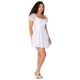 thumbnail image 6 of Bridgerton Celebrity Pink Women's Lady Whistledown Puff Sleeve Mini Dress, Sizes XS-XXXL, 6 of 8