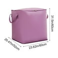 thumbnail image 3 of Oggfader Heavy Duty Extra Large Storage Bag with Reinforced Handles, Double Zipper - Waterproof, Collapsible for Moving, Clothes, Bedding, Purple, 3 of 8