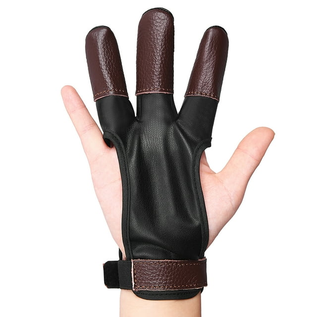 Archery Gloves Shooting Gloves Three Finger Protectors Suitable for Recurve Compound Bows