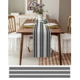 thumbnail image 3 of nqOlkjepod Black Gray Striped Table Runner 90 Inches Long Farmhouse Dress Scarves, Contemporary Minimalist Lines Art Dining Tablerunner for Coffee Table/Kitchen Island/Party Décor, 13" x 90", 3 of 8