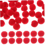 FESTFENDS Bulk Red Pom Poms 600pcs Fluffy for Artists and Crafters