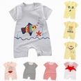 thumbnail image 4 of HCNTES Baby Kids Unisex Short Sleeve Bodysuit Romper One-Piece Toddler Children Stretchy Sleepwear Pajamas Loungewear for Spring Summer(X01-Black,18-24 Months), 4 of 4