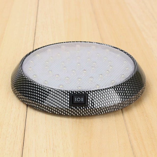 Luz de techo redonda para automóvil, luz LED redonda para automóvil de 12 V CC y 46 LED, luz de techo redonda para automóvil, resultados impresionantes