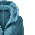 thumbnail image 5 of Womens Winter Fleece Coat Hooded Coat for Women Open Front Zipper Cozy Soft Lamb Plush Sweatshirt Coat Long Sleeve Casual Solid Pocket Fuzzy Fleece Jacket Fleece Coat, 5 of 6