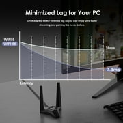 AX5400M WiFi 6E PCIe Network Card, Tri-Band AX210 WiFi Adapter MU-MIMO/OFDMA for Windows Laptop