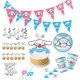thumbnail image 2 of Suministros desechables para fiestas temáticas de Sanrio Cinnamoroll, vasos de papel, platos, broches, pegatinas, decoración para cumpleaños, bautizos, servilletas, 20 unidades, 2 of 6